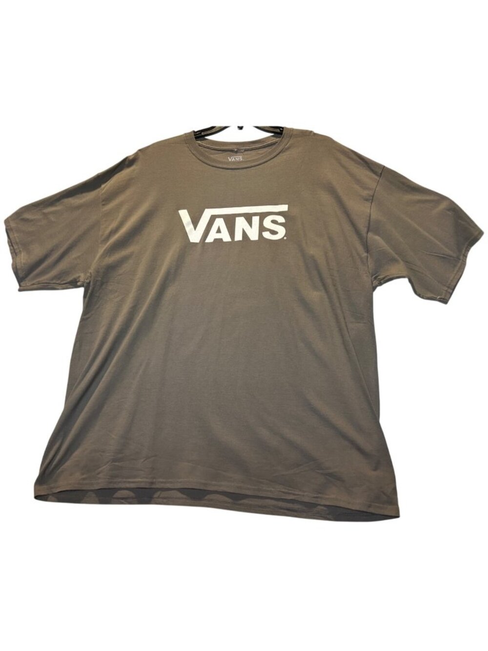 Vans Mens 3XL Classic Fit Gray Logo T-Shirt 100% Cotton Crewneck Casual Tee